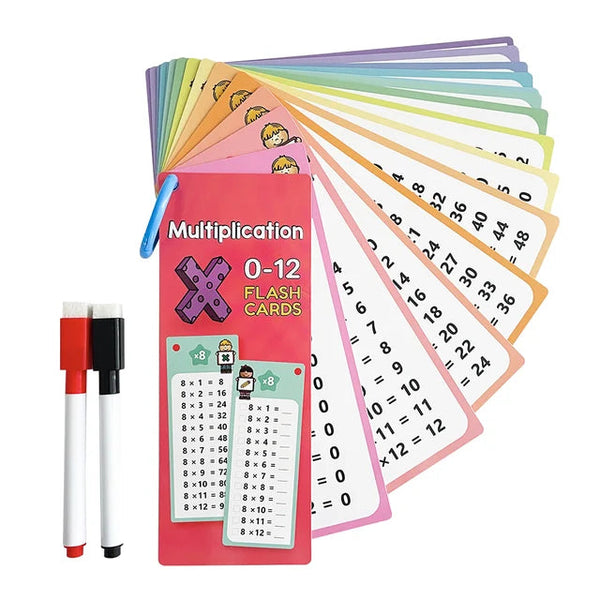 Educational Toys 0 12 Times Table Cards, Multiplication Charts, Self Check Math Learning Tool, Montessori Mathematical Training, Teaching Aids