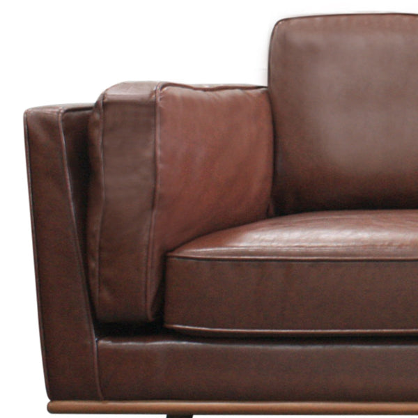 Sofas, Armchairs & Couches 2 Seater Faux Leather Sofa Brown Modern Lounge Set For Living Room Couch With Wooden Frame