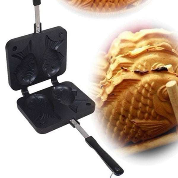 Waffle Makers Non Stick Taiyaki Fish Shaped Waffle Frying Pan Maker Home Food Cooking Baking Mold