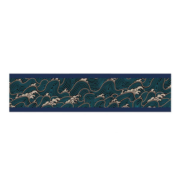 Table Runners Modern Coastal Blue Wave Dining Table Runner Home Decor