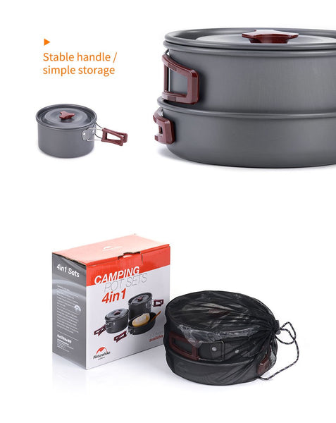 Camping Cookware Outdoor Camping Picnic Cookware And Tableware Set