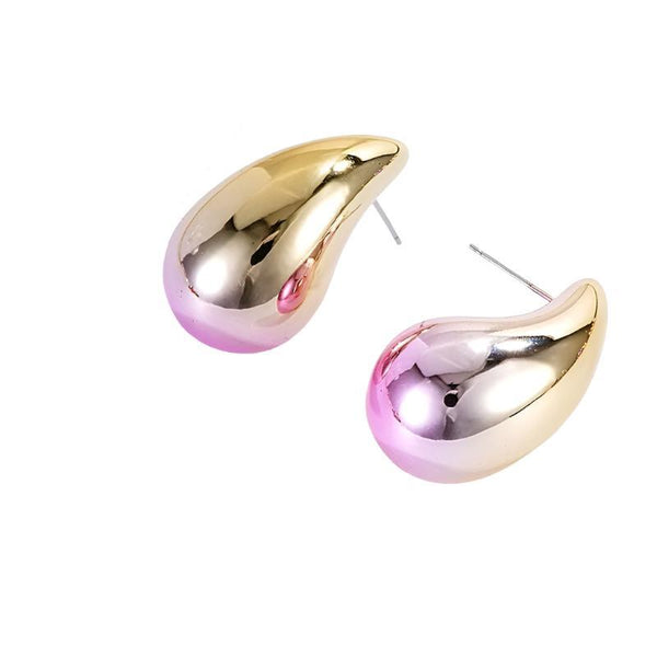 Earrings Gradient Colour Hollow Water Drop For Women Fashion Jewellery Accessories