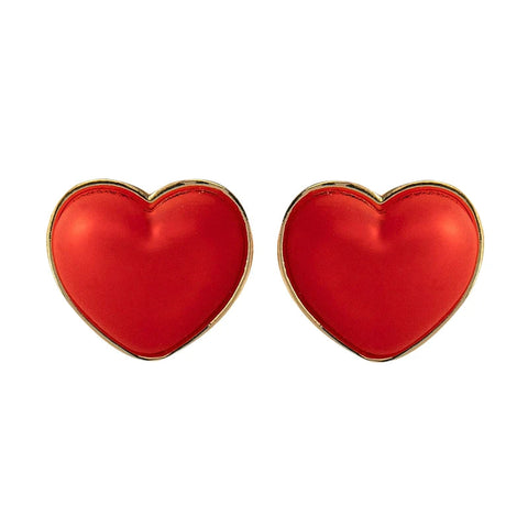 Earrings 3D Red Heart Shaped Love Personalized Jewelry For Special Occasions