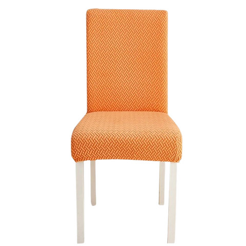 Slipcovers Chair Cover Orange Small Knitted Design Anti Dirt Elastic Material