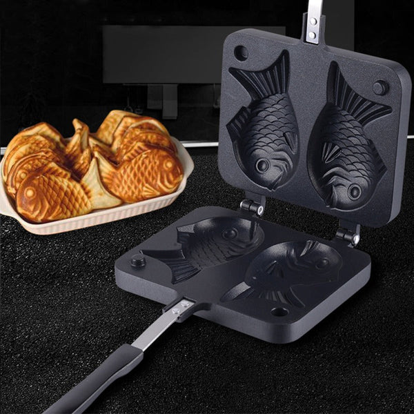 Waffle Makers Non Stick Taiyaki Fish Shaped Waffle Frying Pan Maker Home Food Cooking Baking Mold