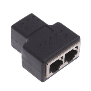 Ethernet Cables (RJ 45/8P8C) 1 To 2 Ways Lan Ethernet Network Cable Rj45 Female Splitter Connector Adapter For Laptop Docking Stations