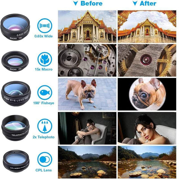 Lenses Camera 10 In Cell Phone Kit Wide Angle And Macro