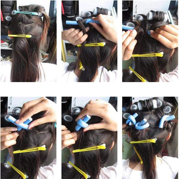 Rollers & Curlers 10Pcs Flexible Heatless Hair Curler Diy Curling Style