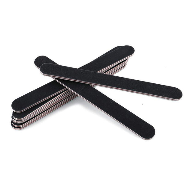 Manicure & Pedicure Tools & Kits Nail Tools Cuticle Care 10 Pcs File Professional Double Sided 100 / 180 Grit Board Black Pedicure And Buffer