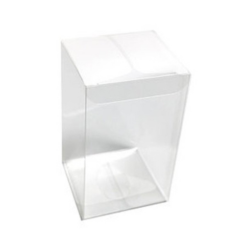 Gift Boxes 100 Pack Of 8X8x10cm Clear Pvc Plastic Folding Packaging Small Rectangle/Square Boxes For Wedding Jewelry Gift Party Favor Model Candy Choc