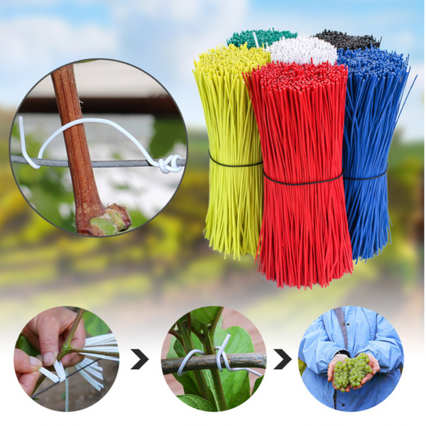 Plant Ties & Supports 100Pcs Reusable Gardening Cable Ties Twist Climbing Vines