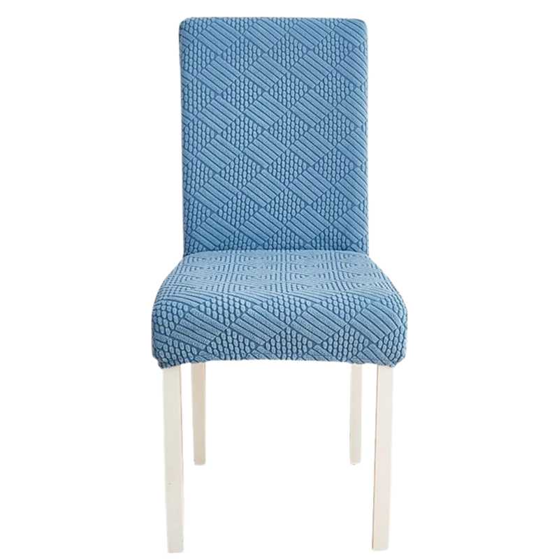 Slipcovers Chair Cover Blue Checkered Line Design Anti Dirt Elastic Material