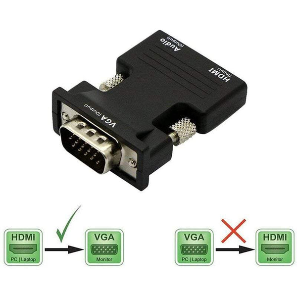 Monitor/AV Cables & Adapters Audio Sound Hdmi Female To Vga Male Converter With Adapter Support 1080P Signal Output Convertor