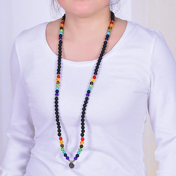 Necklaces & Pendants Volcanic Stone Chakra Bead Bracelet Necklace