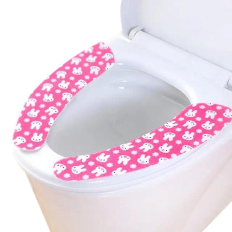 Bath Mats, Rugs & Toilet Covers Toilet Seat Cover Pink Bunny Pattern Washable Mat Bathroom Accessories