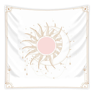 Tapestries Tapestry Pink Sun And Moon Dance 150X130cm Bohemian Decorative Sheet Art