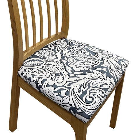 Slipcovers Chair Cover Blue White Vine Leaf Print Stretch Seat For Home Dinning Kitchen