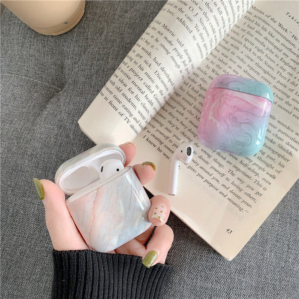 Marble Pattern Earphone Case Hard Cover For Airpods Box Protective Cases