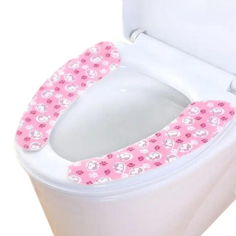 Bath Mats, Rugs & Toilet Covers Toilet Seat Cover Pink Puppy Pattern Washable Mat Bathroom Accessories Cushion