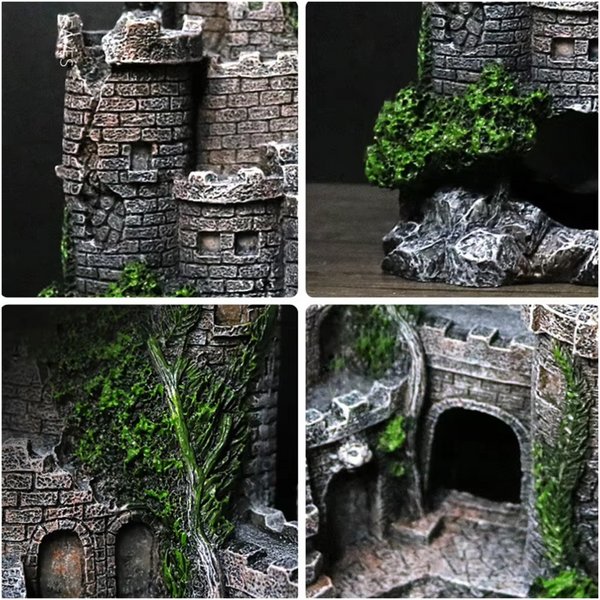 Aquariums Sweethome Resin Ancient Castle Artificial Ornaments Fish Tank Aquarium Decor