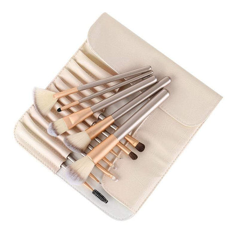 Brushes Makeup Elegant Champagne Gold Up Set Cosmetic Tools