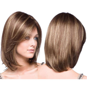 1230Cm Short Straight Cosplay Costume Wig Party Brown