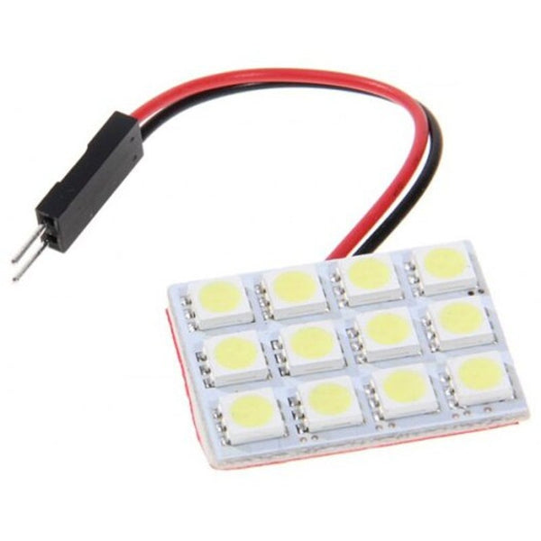 Light Bulbs 12 X 5050 Smd Led White Light Vehicle Panel Lamp With Double Point Spring / Ba9s T10 Plug