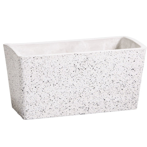 Baskets, Pots, Window Boxes Imitation Stone Concrete White Rectangle Planter 50Cm Sustainability Recyc