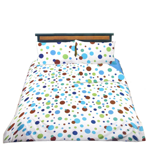 Galaxy Dots Blue Quilt Cover Set Queen