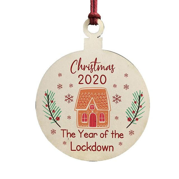 Seasonal Decorations Lockdown Wooden Christmas Tree Ornaments 2020 Keepsakes