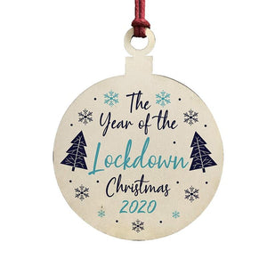 Seasonal Decorations Lockdown Wooden Christmas Tree Ornaments 2020 Keepsakes