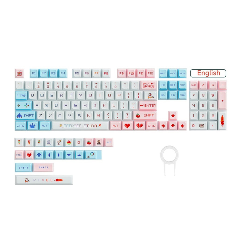 Keyboards & Keypads Keycap Keyboard Pixel Wars 132 Keys Pbt Dye Sublimation Switch Fit Pack