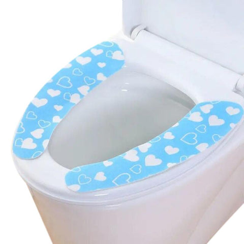 Bath Mats, Rugs & Toilet Covers Toilet Seat Cover Blue Love Pattern Washable Mat Bathroom Accessories