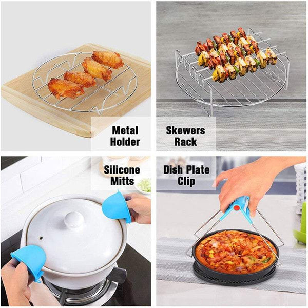 Air Fryer Accessories Kitchen Appliance 12Pcs Set 6Inch For Airfryer 2.5 6.8Qt