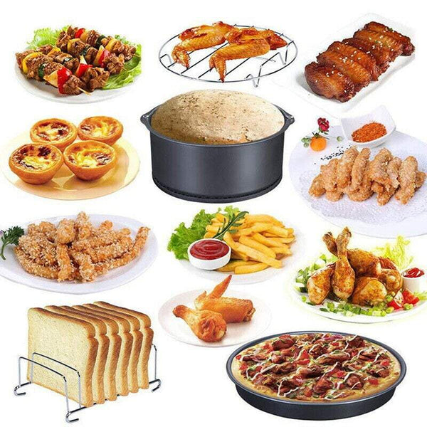 Air Fryer Accessories Kitchen Appliance 12Pcs Set 6Inch For Airfryer 2.5 6.8Qt