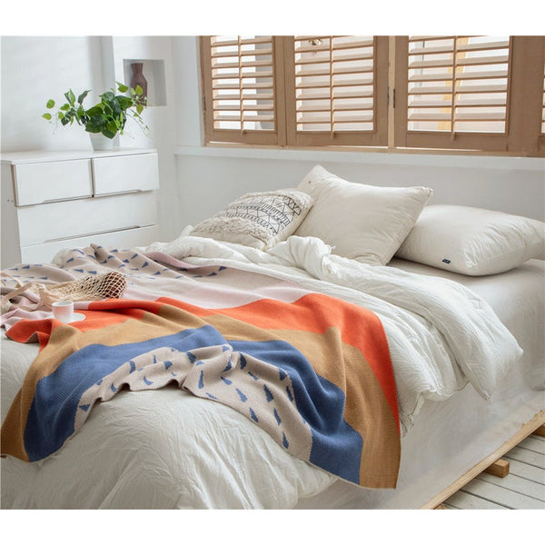 Blankets 130 X 160Cm Cozy Throw Rainbow