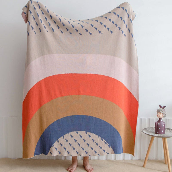 Blankets 130 X 160Cm Cozy Throw Rainbow