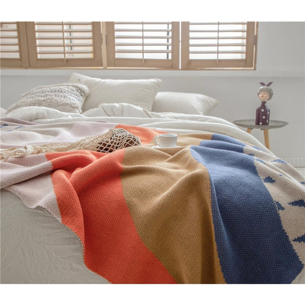 Blankets 130 X 160Cm Cozy Throw Rainbow