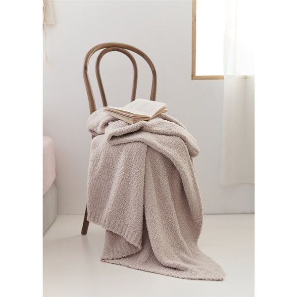 Blankets 130 X 160Cm Cozy Throw Light Grey