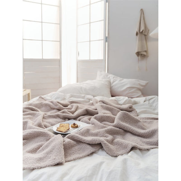 Blankets 130 X 160Cm Cozy Throw Light Grey