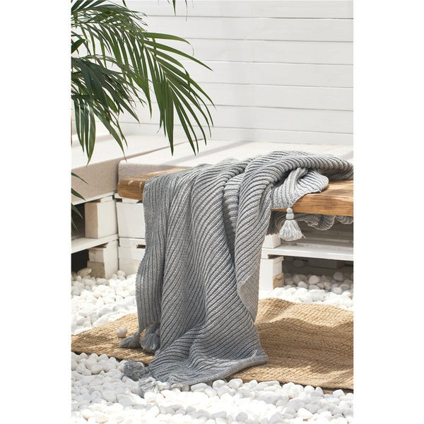 Blankets 130 X 160Cm Cozy Throw Grey