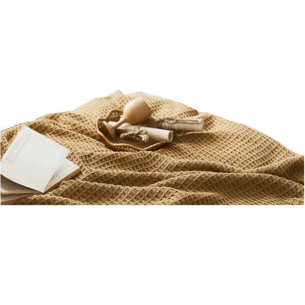 Blankets 130 X 160Cm Cozy Throw Light Brown