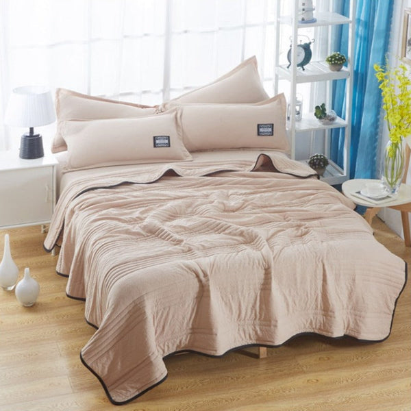 Blankets Cooling Pure Color Summer Quilt Plain Compressible