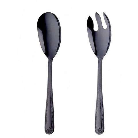 Serving Utensils & Sets Black Stainless Steel Giant Salad Spoon And Fork Set Kitchen Dining Bar