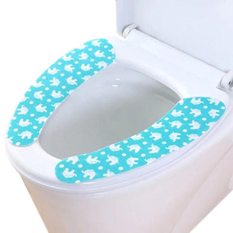 Bath Mats, Rugs & Toilet Covers Toilet Seat Cover Blue Elephant Pattern Washable Mat Bathroom Accessories