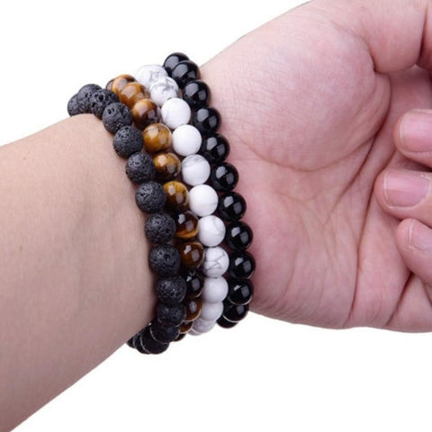 Bracelets Black Onyx Bracelet For Women Geometric Design In Fashion Jewellery Category