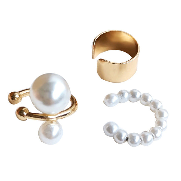 Earrings Retro Style Pearl Ear Bone Clip Without Piercing For Women High End