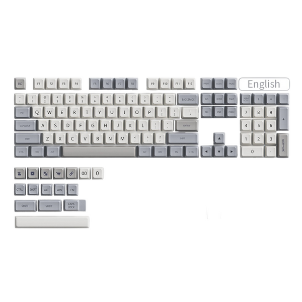 Keyboards & Keypads Keycap Keyboard Grey White 132 Keys Pbt Dye Sublimation Switch Fit Pack