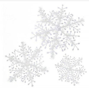 Seasonal Decorations 15Pcs Christmas Snowflakes Tree Ornaments Home Party Holiday Festival Decor White 11Cm