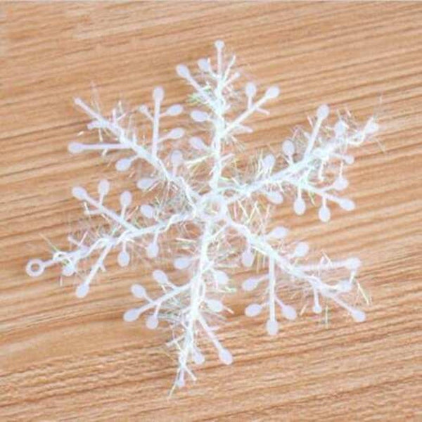 Seasonal Decorations 15Pcs Christmas Snowflakes Tree Ornaments Home Party Holiday Festival Decor White 11Cm